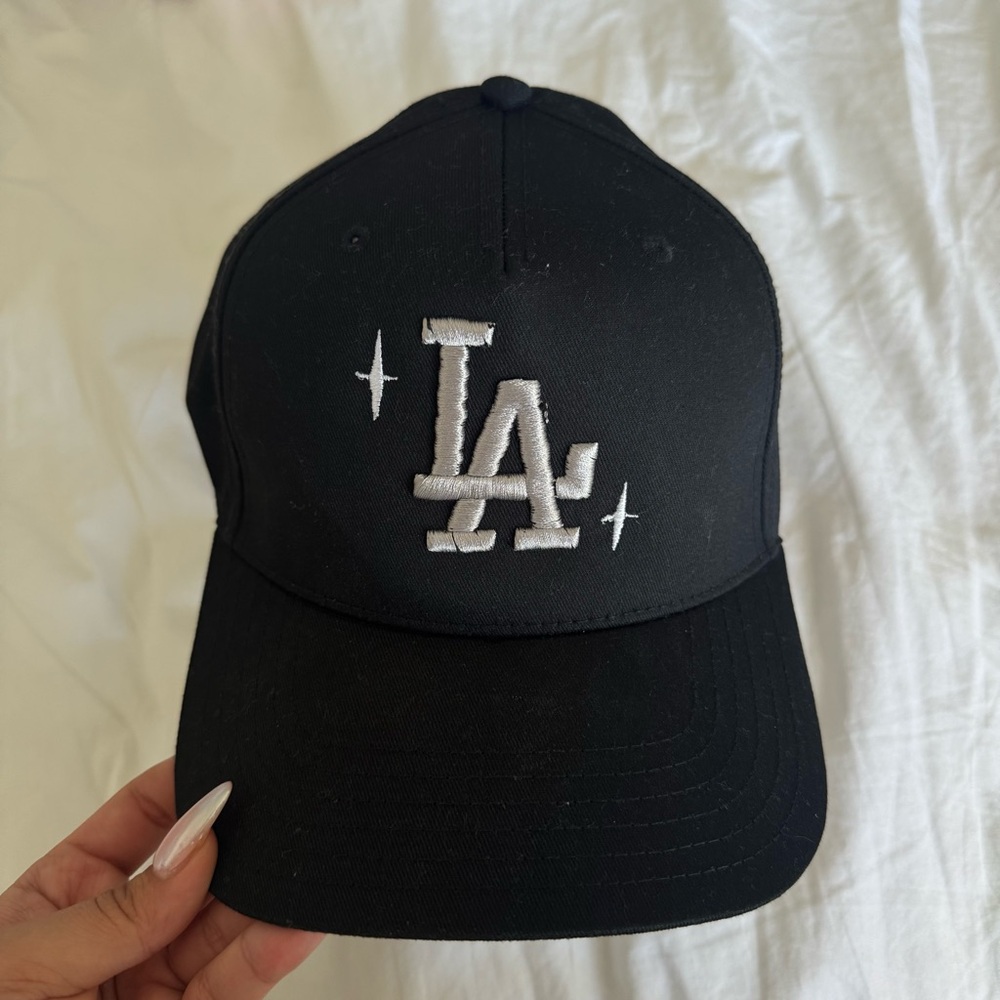 New Era Black and White LA Cap